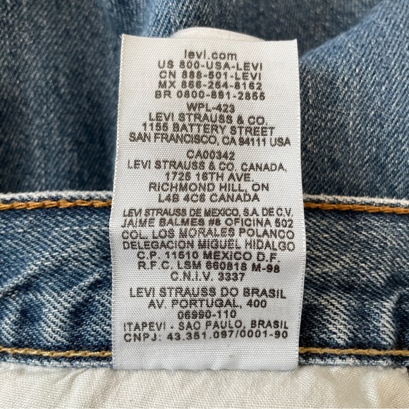 Levi's 550™ Relaxed Fit Straight Leg Baggy Medium Stonewash Jeans, Size 34 29 - Picture 12 of 13